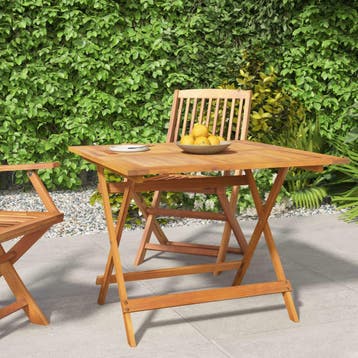 Tuintafel 90cm Acacia | 30% Korting | Retour Deal, Verzenden, Nieuw, Vierkant, Hout