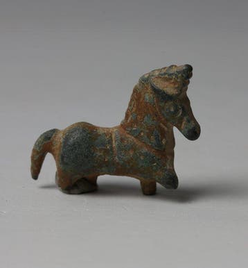 Oud-Romeins Brons Statuetje van een paard (Zonder