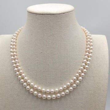 Zonder minimumprijs - Halsketting Zilver Parel - Akoya, Handtassen en Accessoires, Nieuw