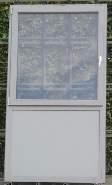 pvc raam , chassis , venster 121 x 218 signaalgrijs, Doe-het-zelf en Bouw, Raamkozijnen en Schuifdeuren, Inclusief glas, Nieuw