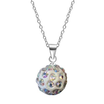 Fako Bijoux - Ketting - Disco Dots - Hanger - Wit MC, Verzenden, Nieuw
