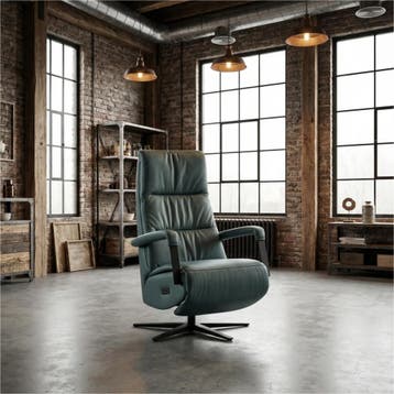 Leren relaxfauteuil met hartbalans Core - Toledo Whale, Ophalen of Verzenden