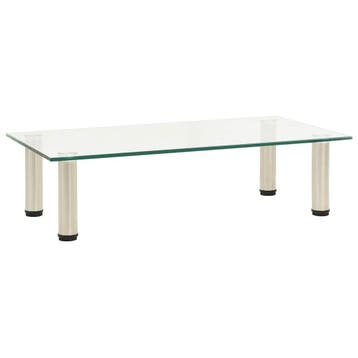 vidaXL Tv-meubel 60x35x17 cm gehard glas transparant, Verzenden, Nieuw