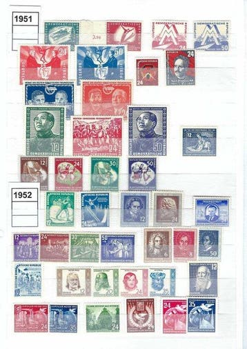 Duitse Democratische Republiek (DDR) 1949/1954 -, Postzegels en Munten, Gestempeld