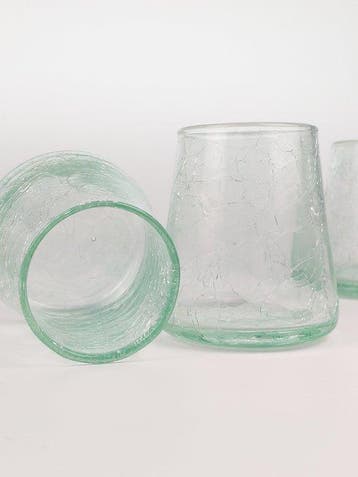 LAGUNA - Drinkservies (6) - gecrackt - Muranoglas - 6 GA