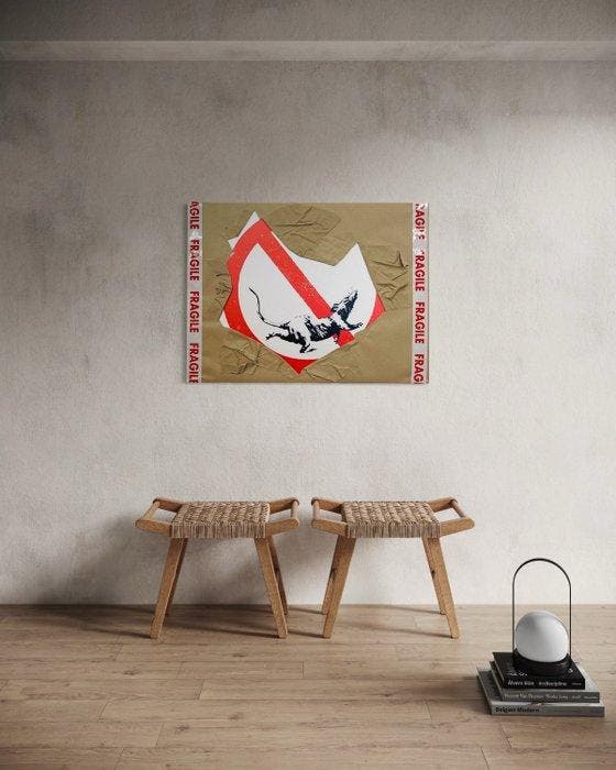 AIIROH - Escape From The Museum - Rat by Banksy, Antiek en Kunst, Kunst | Designobjecten