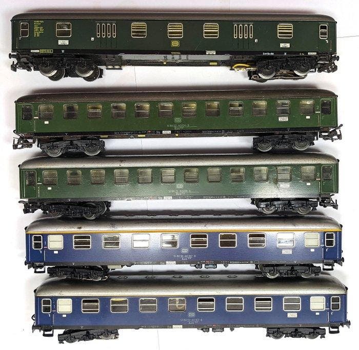 Märklin H0 - Modeltrein personenwagen (5) - 5 metalen, Hobby & Loisirs créatifs, Trains miniatures | HO