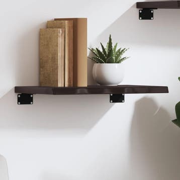 vidaXL Wandschap 40x30x2 cm behandeld massief eikenhout, Verzenden, Nieuw