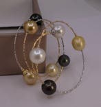 Bracelet - 18 carats Or jaune, Or blanc, Or rose, Perles des, Bijoux, Sacs & Beauté