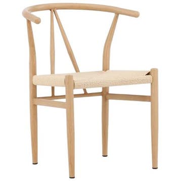 De Rebellenclub Clun Eetkamerstoel - Naturel Beige -, Huis en Inrichting, Stoelen, Verzenden, Zo goed als nieuw