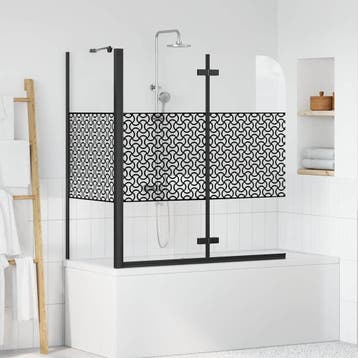 vidaXL Bad Enclosure Zwart 120 x 67 x 129 cm Gehard glas en, Doe-het-zelf en Bouw, Verzenden, Nieuw