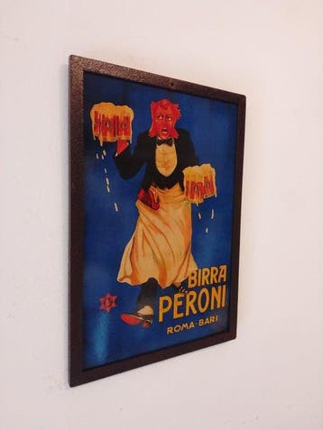 Birra Peroni - Reclamebord - 1933 - IJzer, Antiek en Kunst