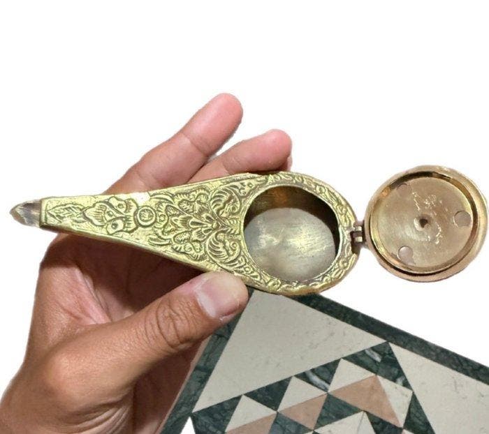 Curieuze wierookbrander Lampada di Aladino van massief, Antiek en Kunst, Curiosa en Brocante