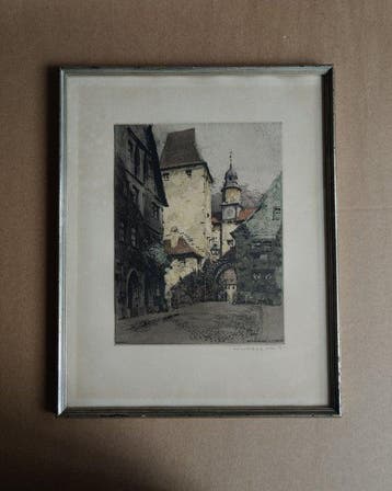 Rudolf Veit (1892-1979) - Rothenburg, Antiek en Kunst