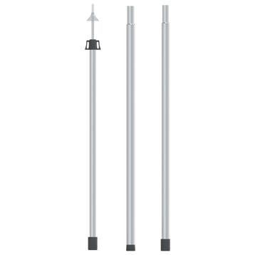 vidaXL Luifelstok telescopisch 102-260 cm aluminium, Verzenden, Nieuw