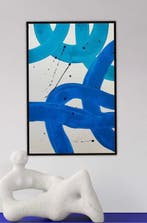 Stefanie Raus - Türkis Blau 1481 XXL, Antiquités & Art