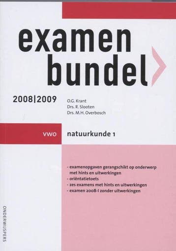Examenbundel Vwo / 2008/2009 / Deel Natuurkunde 1 - Krant, Boeken, Tijdschriften en Kranten, Verzenden, Nieuw
