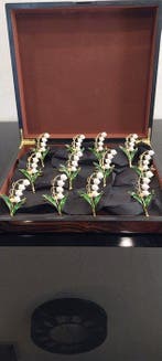 Servetring (12) - Meiklokjes - Verguld messing