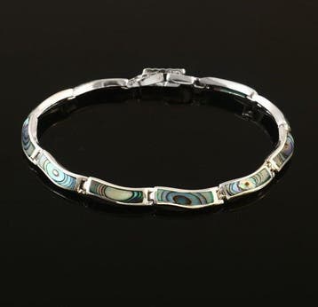 Zonder minimumprijs - Armband Zilver - Inleg van, Nieuw