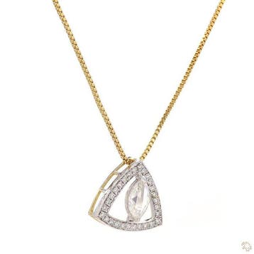 Pendentif - 14 carats Or jaune - 1.29ct. tw. Diamant