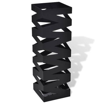 vidaXL Paraplu- en wandelstokhouder vierkant 48,5 cm staal, Verzenden