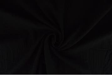 10 meter mousseline stof - zwart - Double gauze, Verzenden, 120 cm of meer, Zwart, Katoen