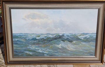 Meeuwis van Buuren (1902-1992) - Groot zeegezicht, Antiek en Kunst, Kunst | Schilderijen | Klassiek