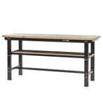 Werkbank zwart 200 cm met hardhouten blad, Doe-het-zelf en Bouw, Ophalen of Verzenden, Nieuw