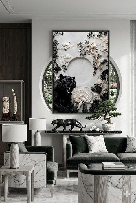 daveY - Panthera Onyx. ---- Trilogia dellEternità: Eleganza, Antiquités & Art, Art | Objets design