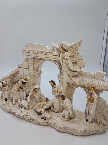 Kerststal - Hars - Kerststal van hars, Diversen, Nieuw