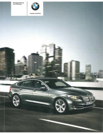 2010 BMW 5 SERIE GRAN TURISMO INSTRUCTIEBOEKJE DUITS