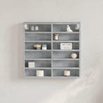 vidaXL Vitrinekast 60x8,5x58 cm bewerkt hout betongrijs, Verzenden, Nieuw