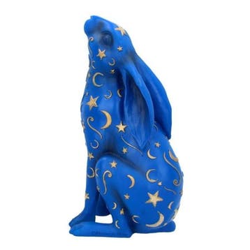 sculptuur, Lepus Hare Figurine – Celestial Blue Rabbit