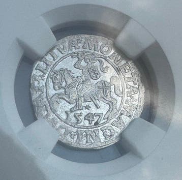 Polen, Litouwen. Sigismund I (1506-1548). 1/2 Grosz 1547 /