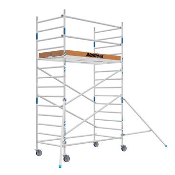 ALX rolsteiger 135x190x5.2m WH met AGS voorloopleuning, Ophalen of Verzenden, Rolsteiger of Kamersteiger