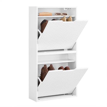 2dekans | sobuy schoenenkast - 50 × 19 × 100 cm - wit –, Ophalen of Verzenden, Nieuw