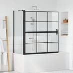 vidaXL Bad Douche Scherm Zwart en Transparant 116 x 68 x 128, Verzenden, Nieuw