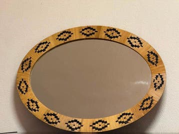 Miroir mural - Rotin