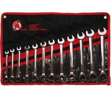 Combinatie ratel Ring sleutel Set, 12-delig, Verzenden, Nieuw