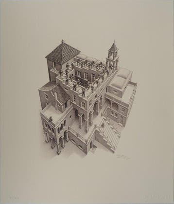M.C. Escher (1898-1972) - Ascendant et Descendant