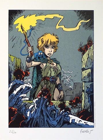 Walthéry, François - 1 Silkscreen - Natacha - Hommage à