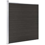 vidaXL Schuttingpaneel 175x186 cm HKC zwart, Verzenden, Nieuw