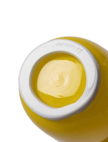 Venini - Opalino - Vaas - geel - Glas - Giallo Incamiciato