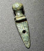 Oud-Romeins Bronzen emblematisch gladiatorenamulet in de, Antiek en Kunst