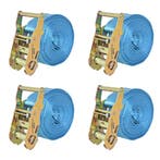 vidaXL Spanbanden 2 ton 6mx38mm blauw 4 st, Verzenden