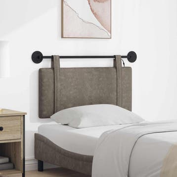 vidaXL Hangend hoofdbord Grijs Antiek PU, Verzenden, Nieuw