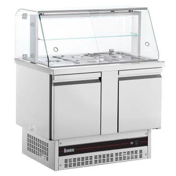 Saladette | 245L | RVS | 2 Deuren (1/1 GN) | Boven 3x 1/1, Verzenden, Nieuw in verpakking