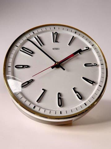 Wandklok - Metamec - Mid-century modern Glas - 1960-1970 -