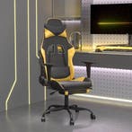 vidaXL Massage gamestoel met voetensteun kunstleer, Verzenden