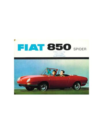 1965 FIAT 850 SPIDER BROCHURE DUITS, Ophalen of Verzenden